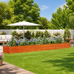 Garden Raised Bed Planter Corten Steel Weathering Brown Outdoor Vegetable