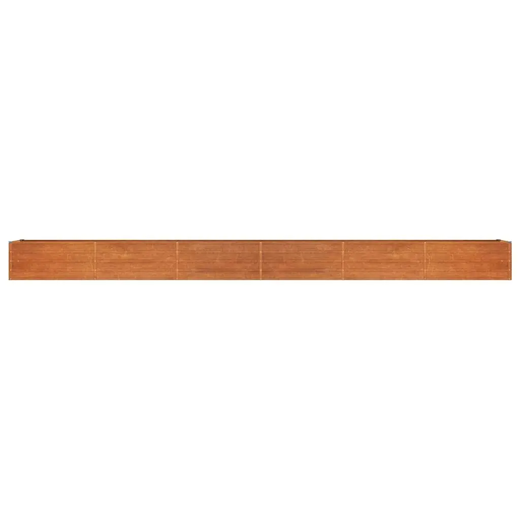 Garden Raised Bed Planter Corten Steel Outdoor Vegetable 600x80x45cm Brown