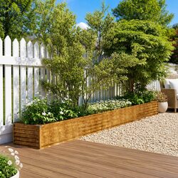 Practical Corten Steel Raised Bed 482x50x36 cm for Gardening