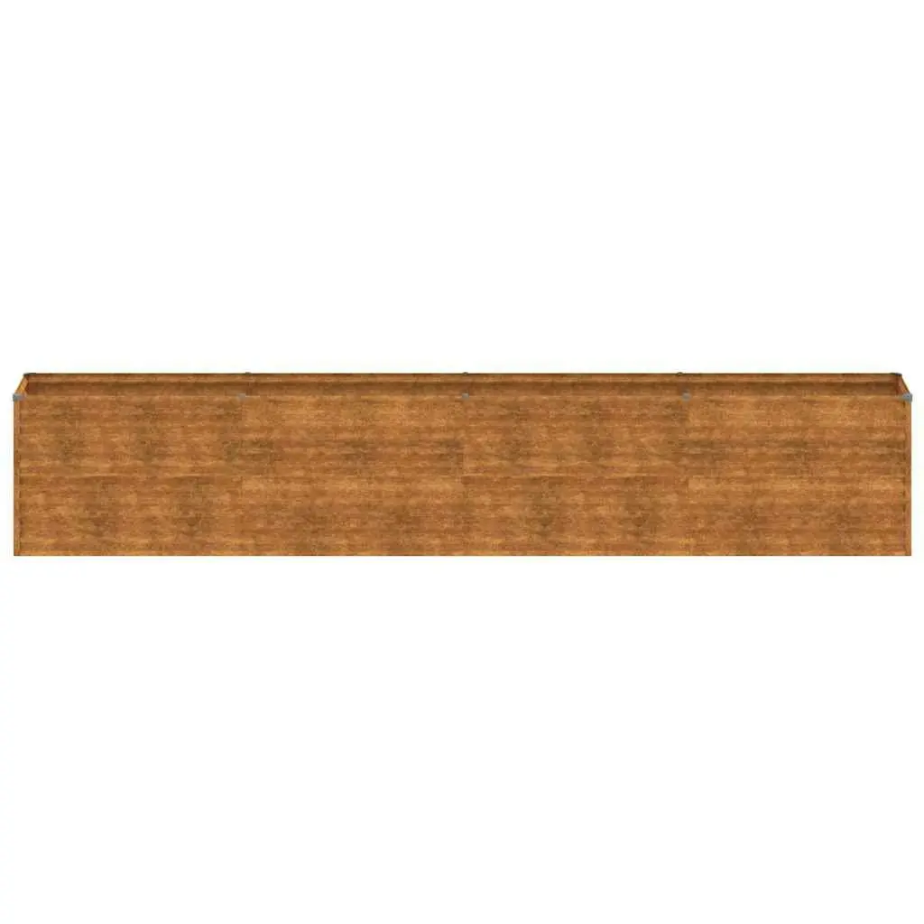 Garden Raised Bed Corten Steel Planter Box 385x50x69 cm Brown Outdoor Garden Bed