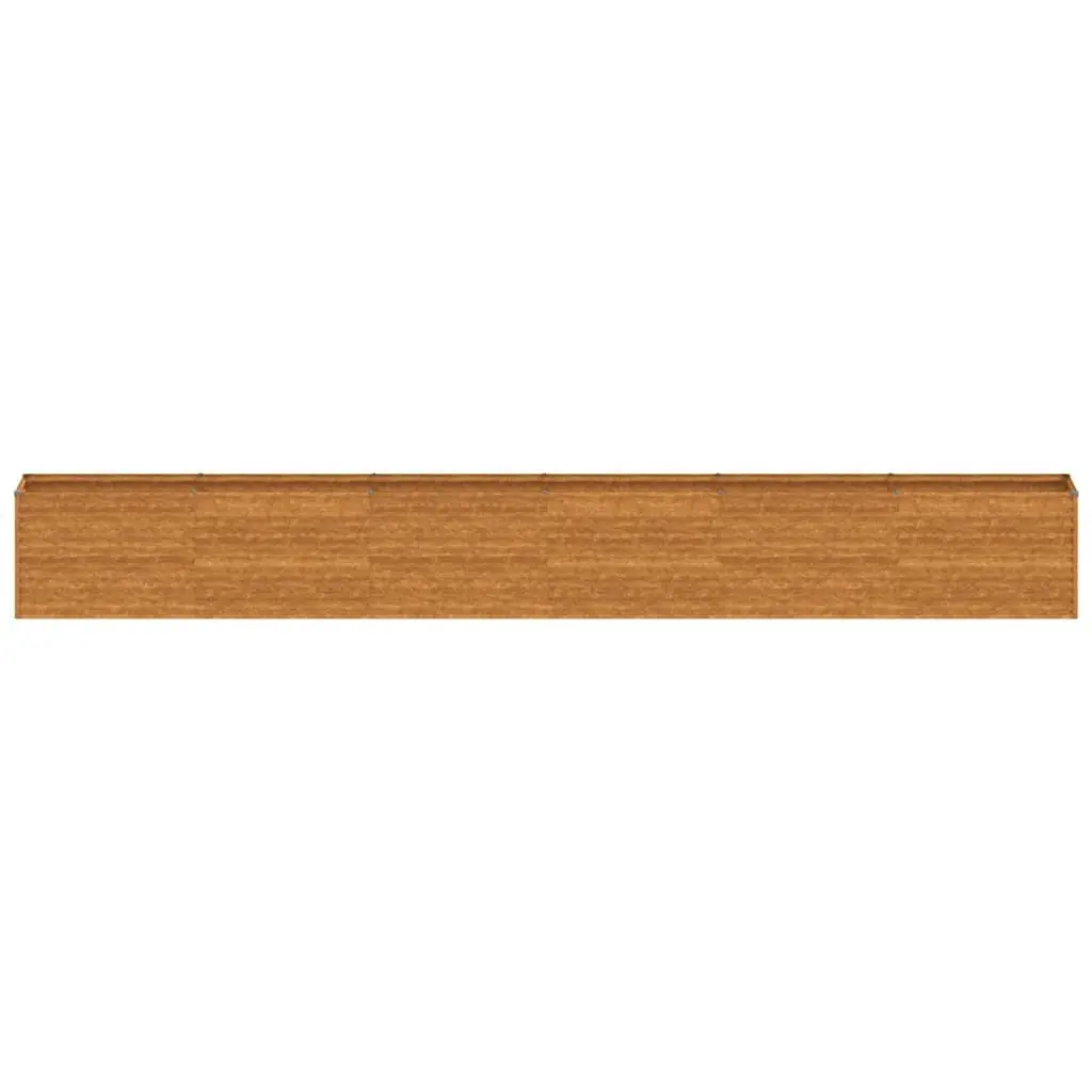 Corten Steel Planter Box Outdoor Vegetable Garden Raised Bed 579x100x36cm Brown