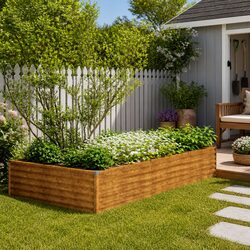 Reliable Corten Steel Raised Garden Bed 291x100x36 cm