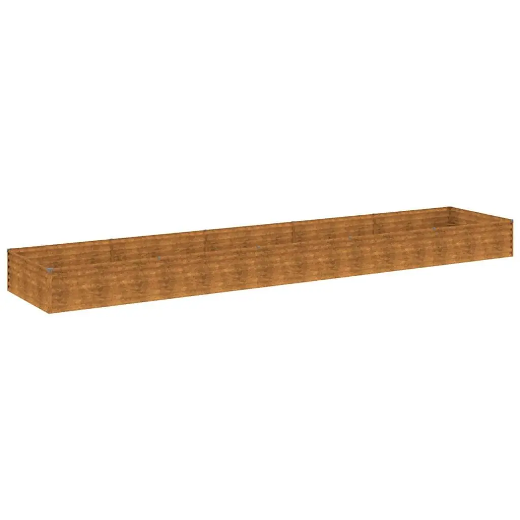 Raised Garden Bed Corten Steel Planter Box 482x100x36 cm Outdoor Vegetable
