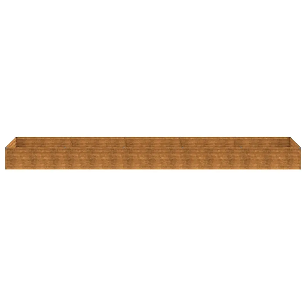 Raised Garden Bed Corten Steel Planter Box 482x100x36 cm Outdoor Vegetable
