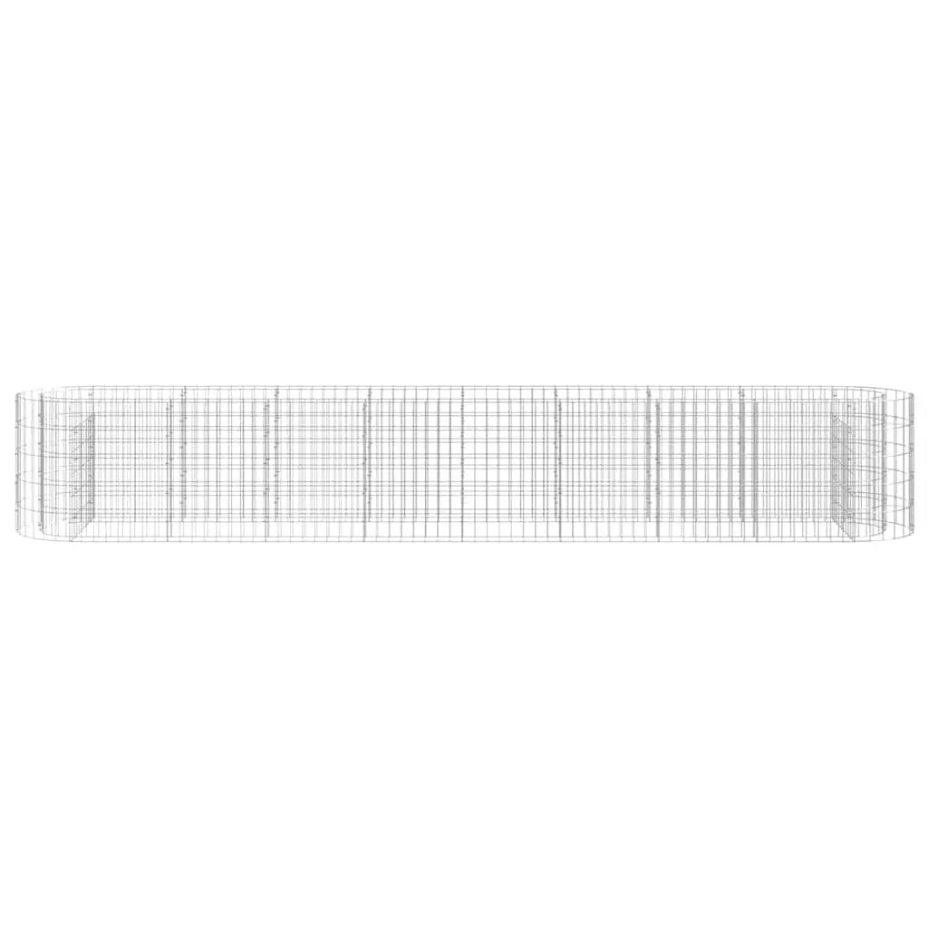 Raised Bed Gabion Planter Silver 330x50x50cm