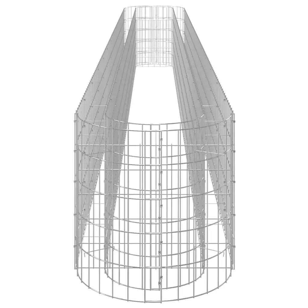 Galvanised Iron Gabion Raised Bed Garden Planter 470x50x50 cm Silver