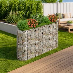 Reliable Galvanised Iron Gabion Raised Bed for Your Garden 190x50x100cm