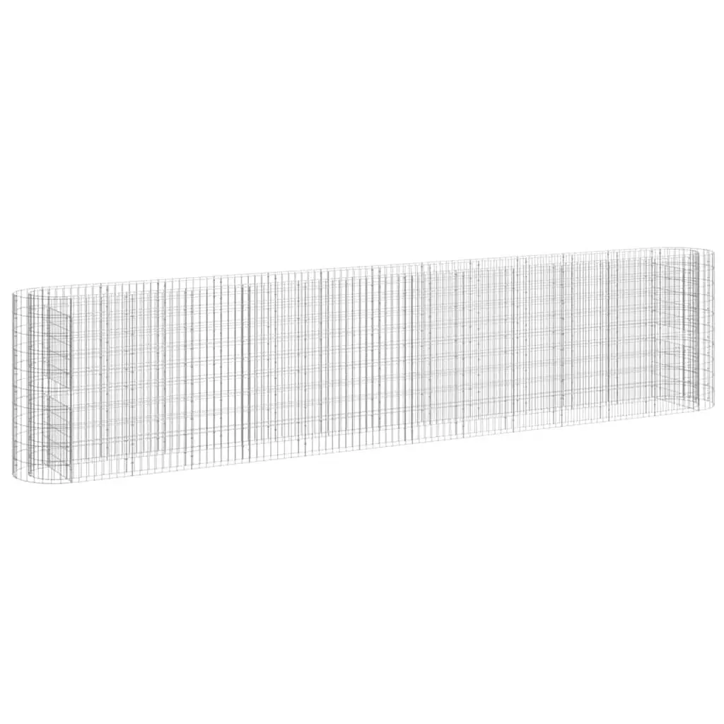 Gabion Raised Garden Bed Planter Border 470x50x100cm Silver