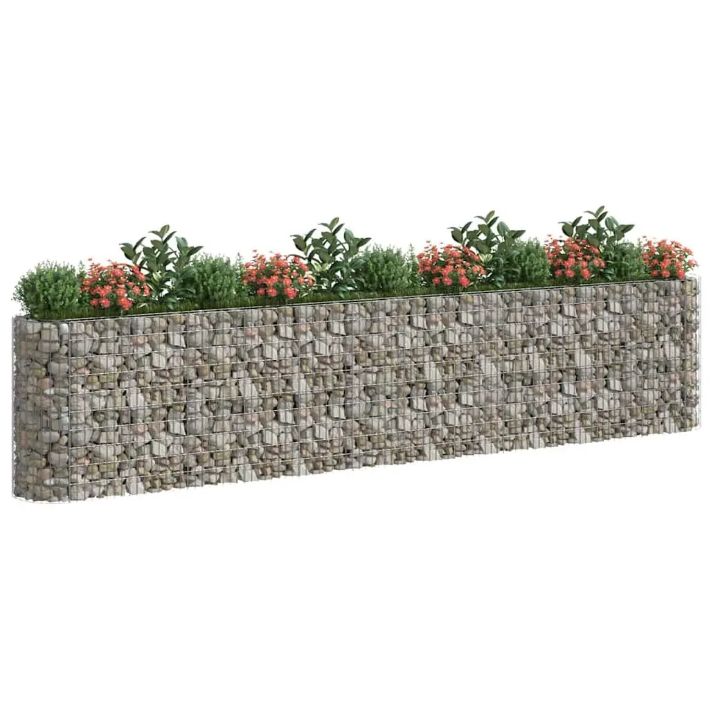Gabion Raised Garden Bed Planter Border 470x50x100cm Silver