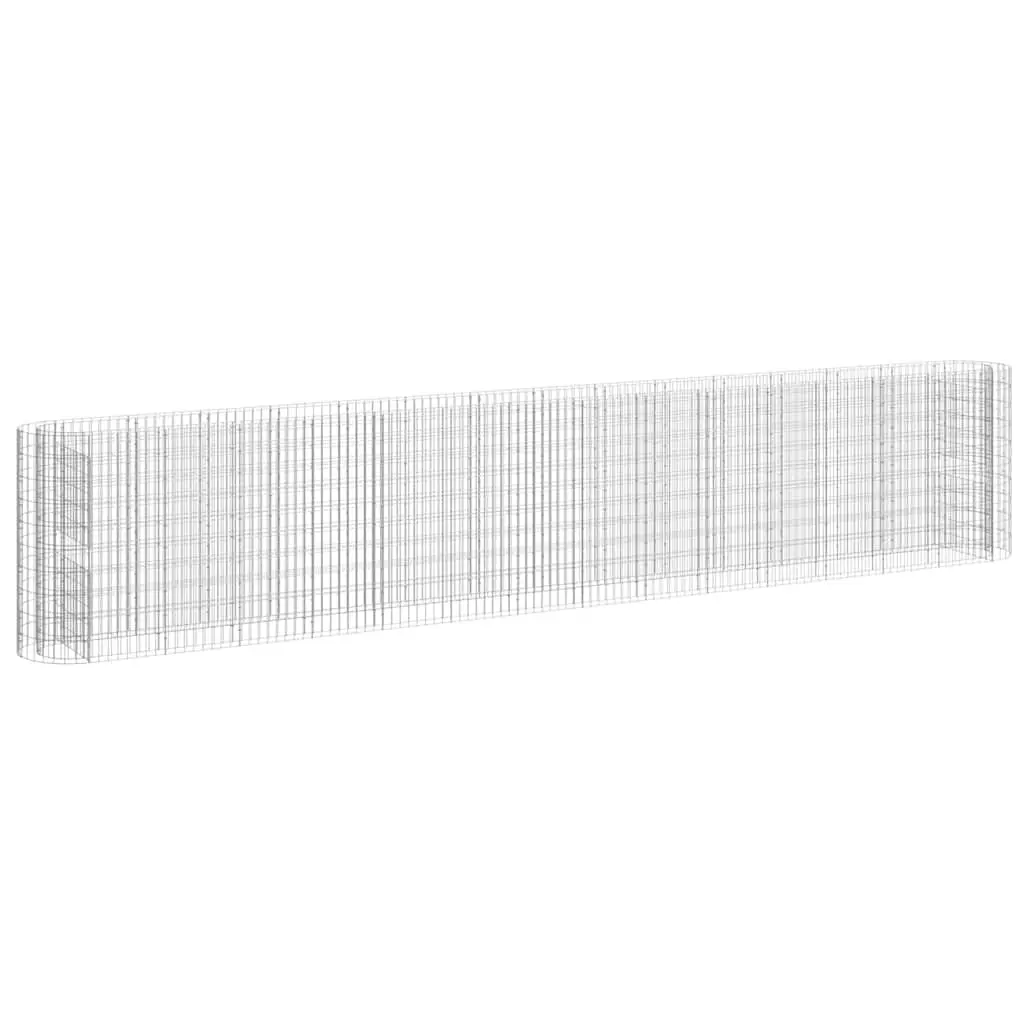 Gabion Raised Bed Planter Garden Border 540x50x100cm Silver