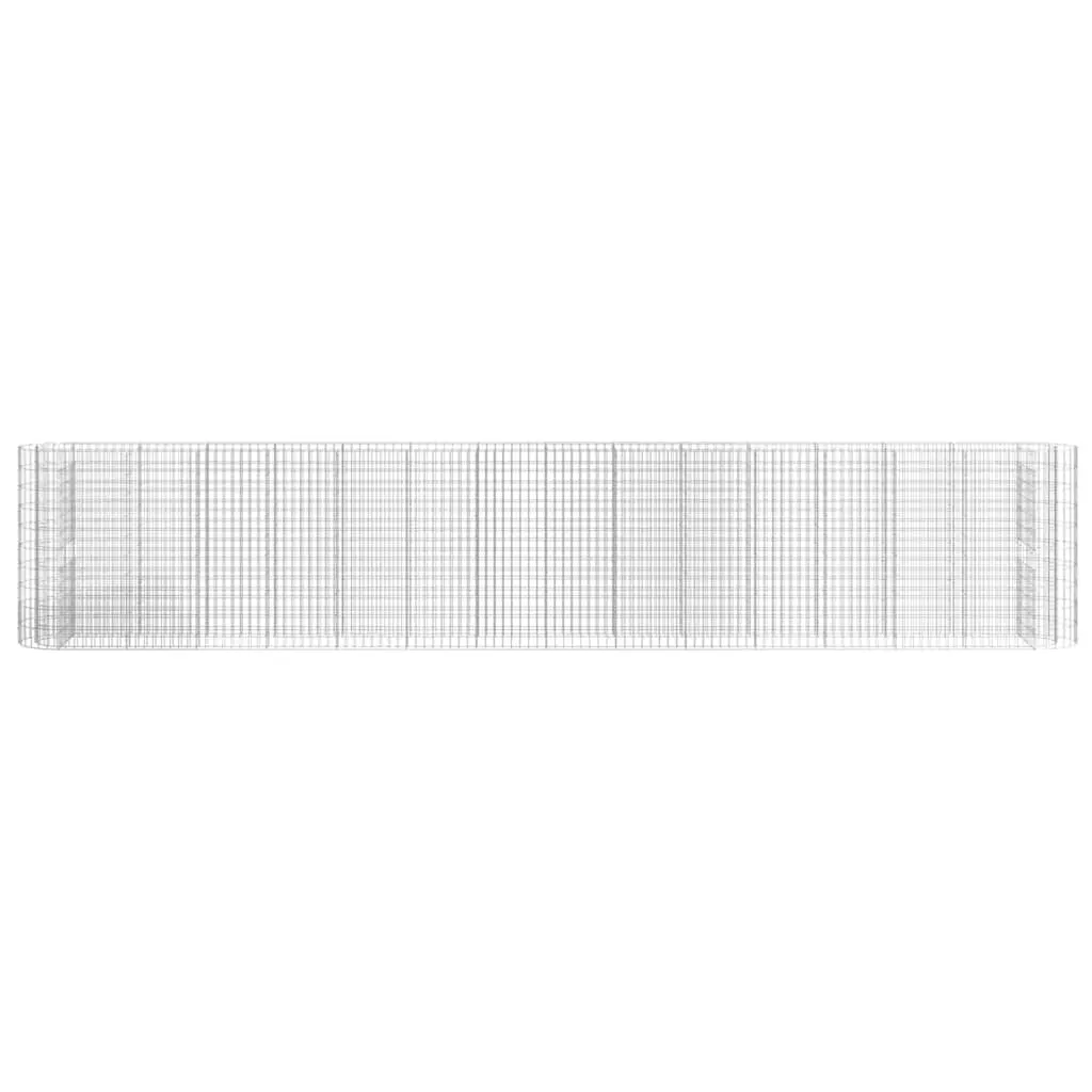 Gabion Raised Bed Planter Garden Border 540x50x100cm Silver