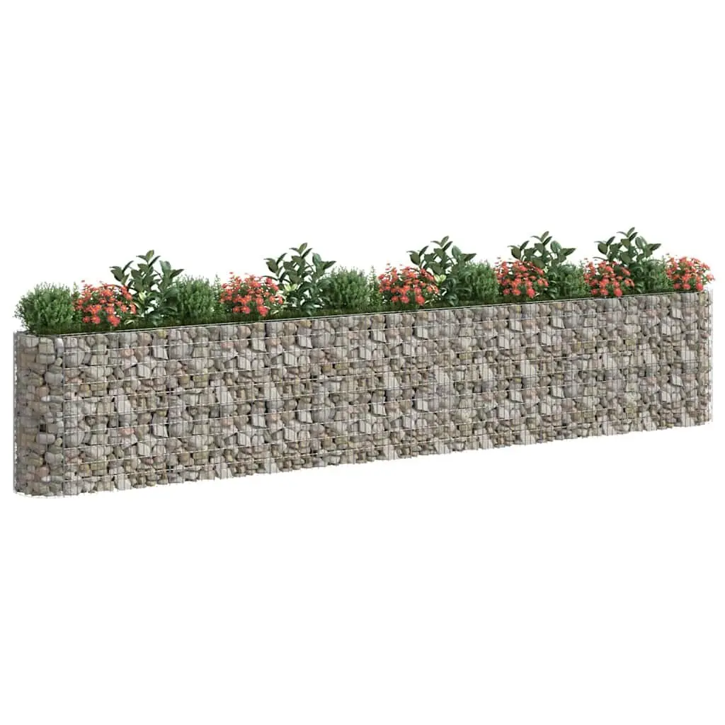 Gabion Raised Bed Planter Garden Border 540x50x100cm Silver