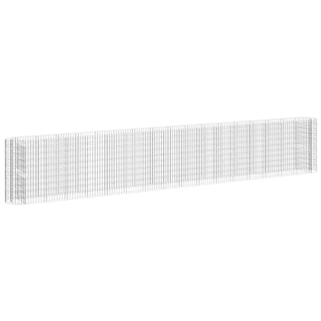 Gabion Raised Bed Garden Planter 610x50x100cm Silver