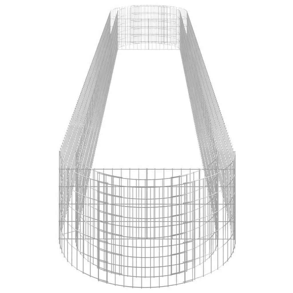 Gabion Raised Bed Garden Planter Flower Border 600x100x50cm Galvanised Iron Silver