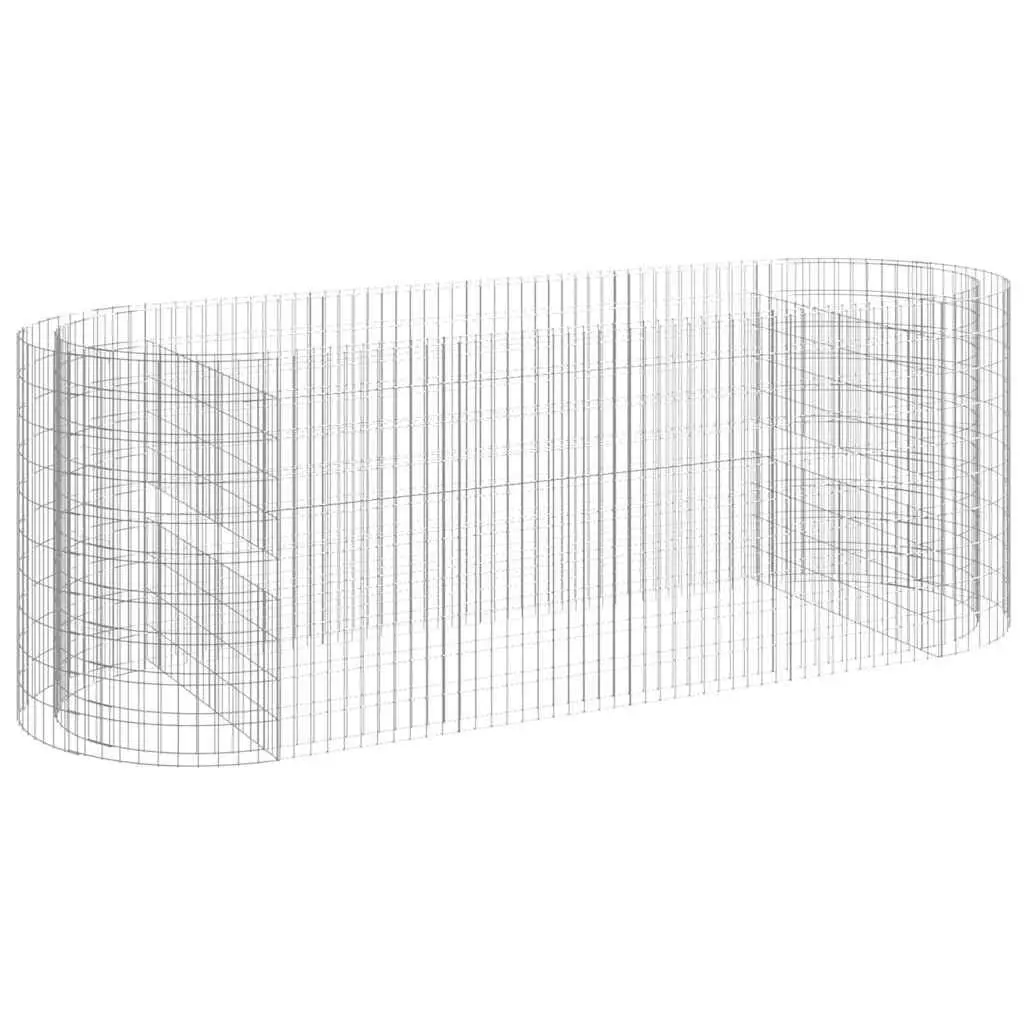Galvanised Iron Gabion Raised Garden Bed Planter 300x100x100cm Silver