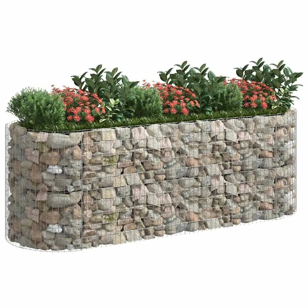 Galvanised Iron Gabion Raised Garden Bed Planter 300x100x100cm Silver