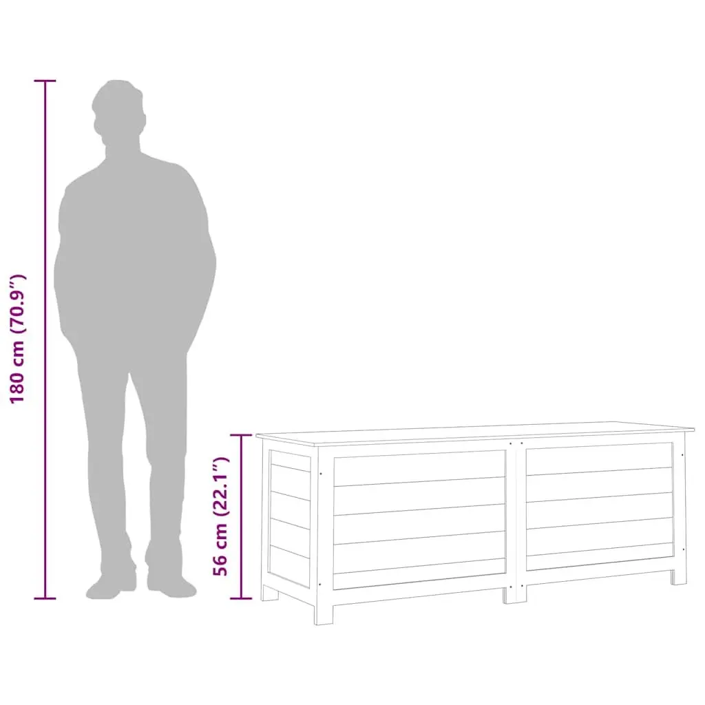 Outdoor Storage Box 150x50x56 cm Solid Fir Wood