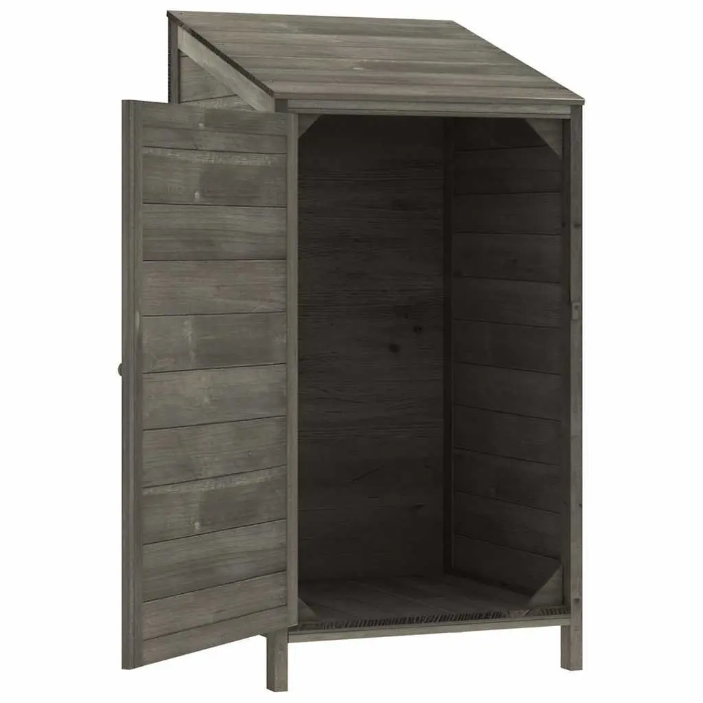 Garden Shed Outdoor Storage Anthracite Solid Fir Wood Structure 55 x 52 x 112 cm