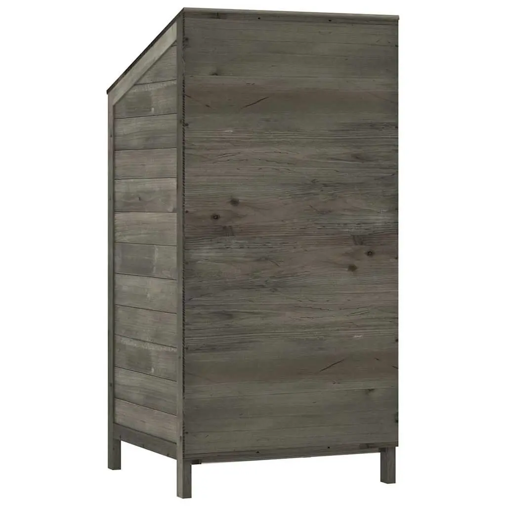 Garden Shed Outdoor Storage Anthracite Solid Fir Wood Structure 55 x 52 x 112 cm