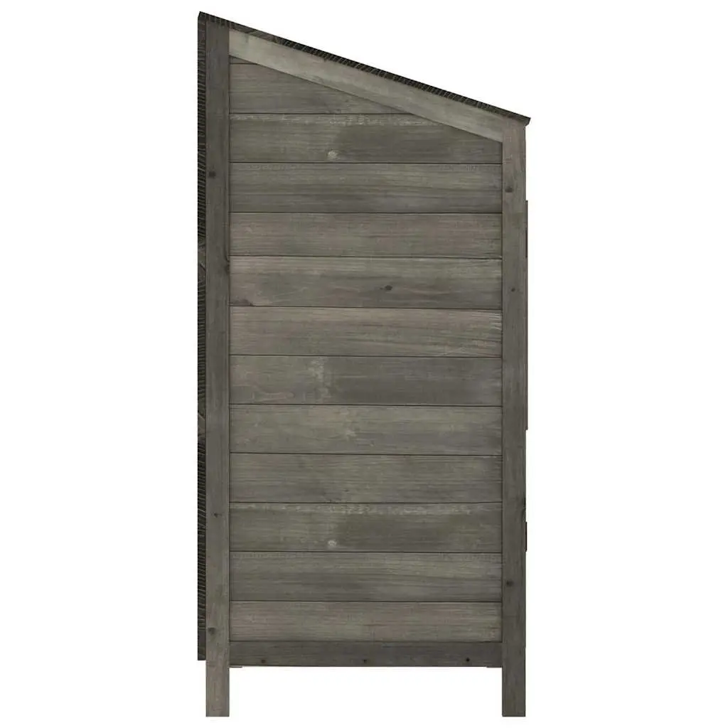Garden Shed Outdoor Storage Anthracite Solid Fir Wood Structure 55 x 52 x 112 cm