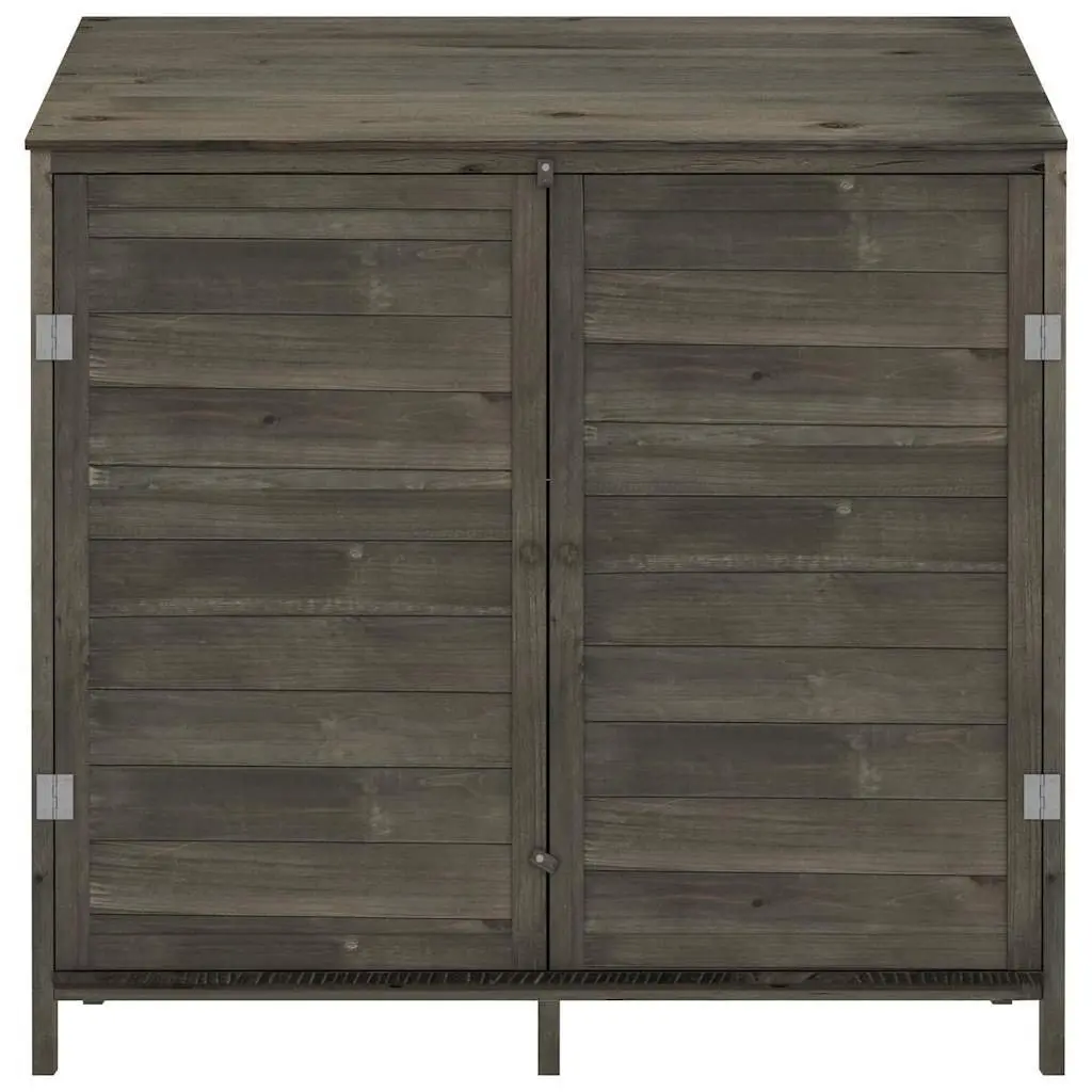 Garden Shed Outdoor Storage Solid Wood Fir Anthracite 102 x 52 x 112 cm