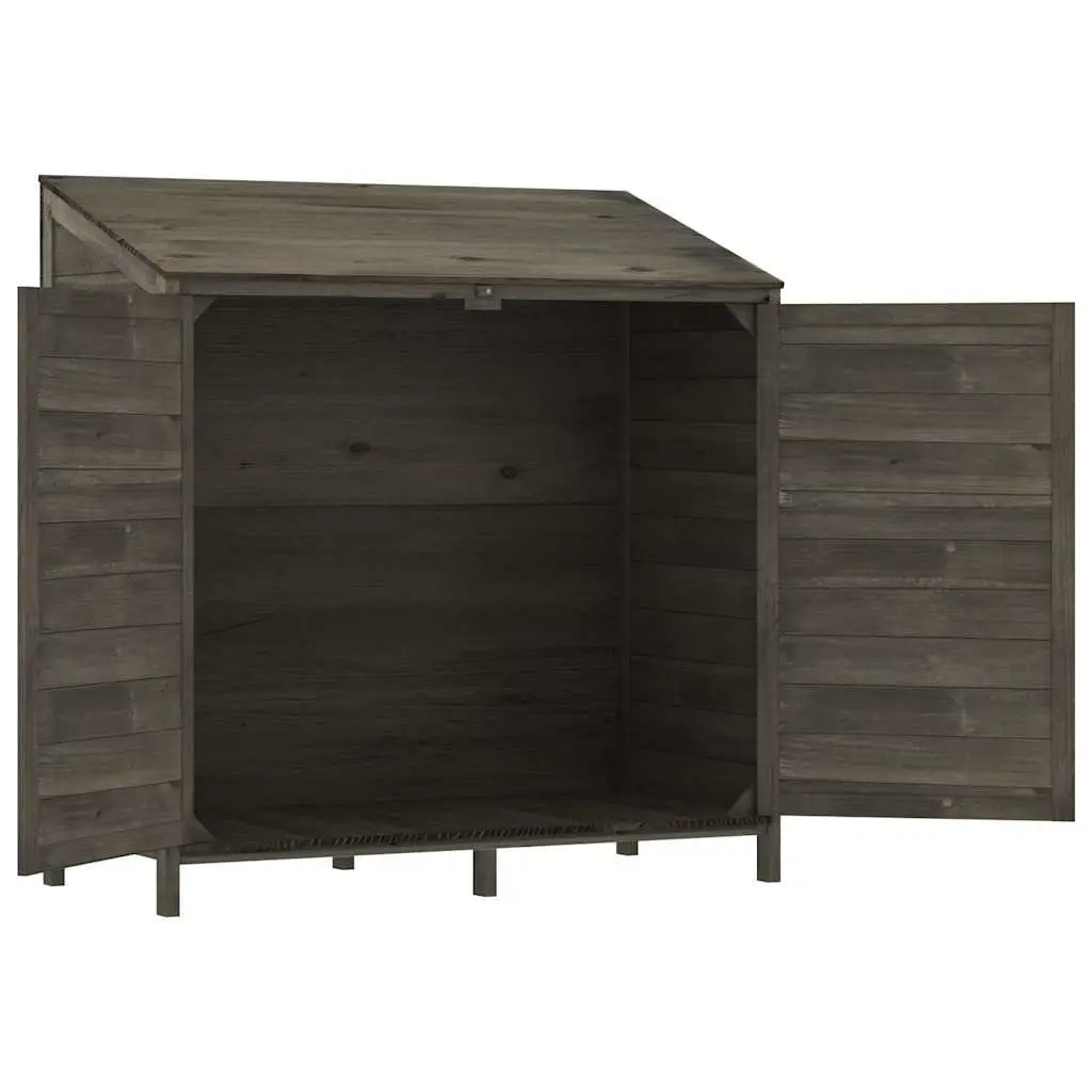 Garden Shed Outdoor Storage Solid Wood Fir Anthracite 102 x 52 x 112 cm