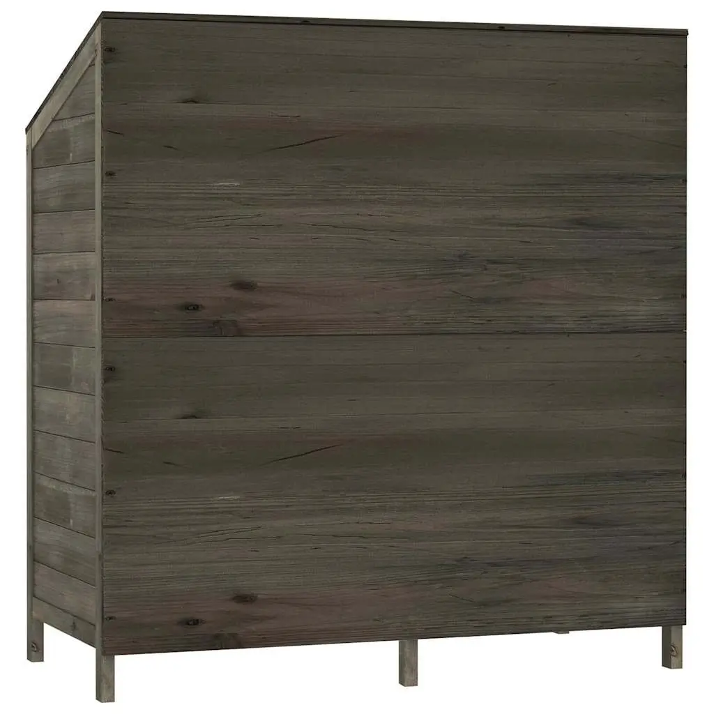 Garden Shed Outdoor Storage Solid Wood Fir Anthracite 102 x 52 x 112 cm