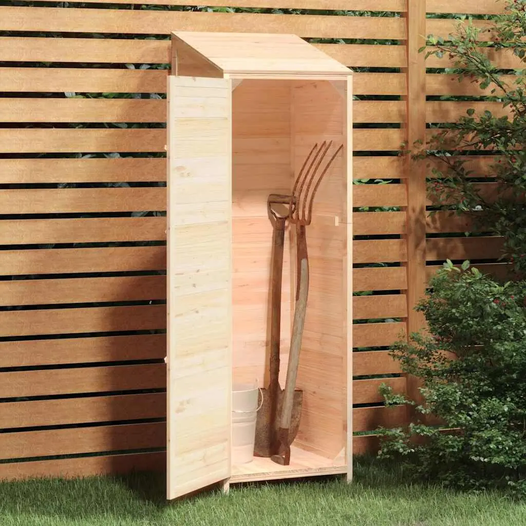 Garden Shed Outdoor Storage 55x52x174.5cm Brown Solid Wood Fir