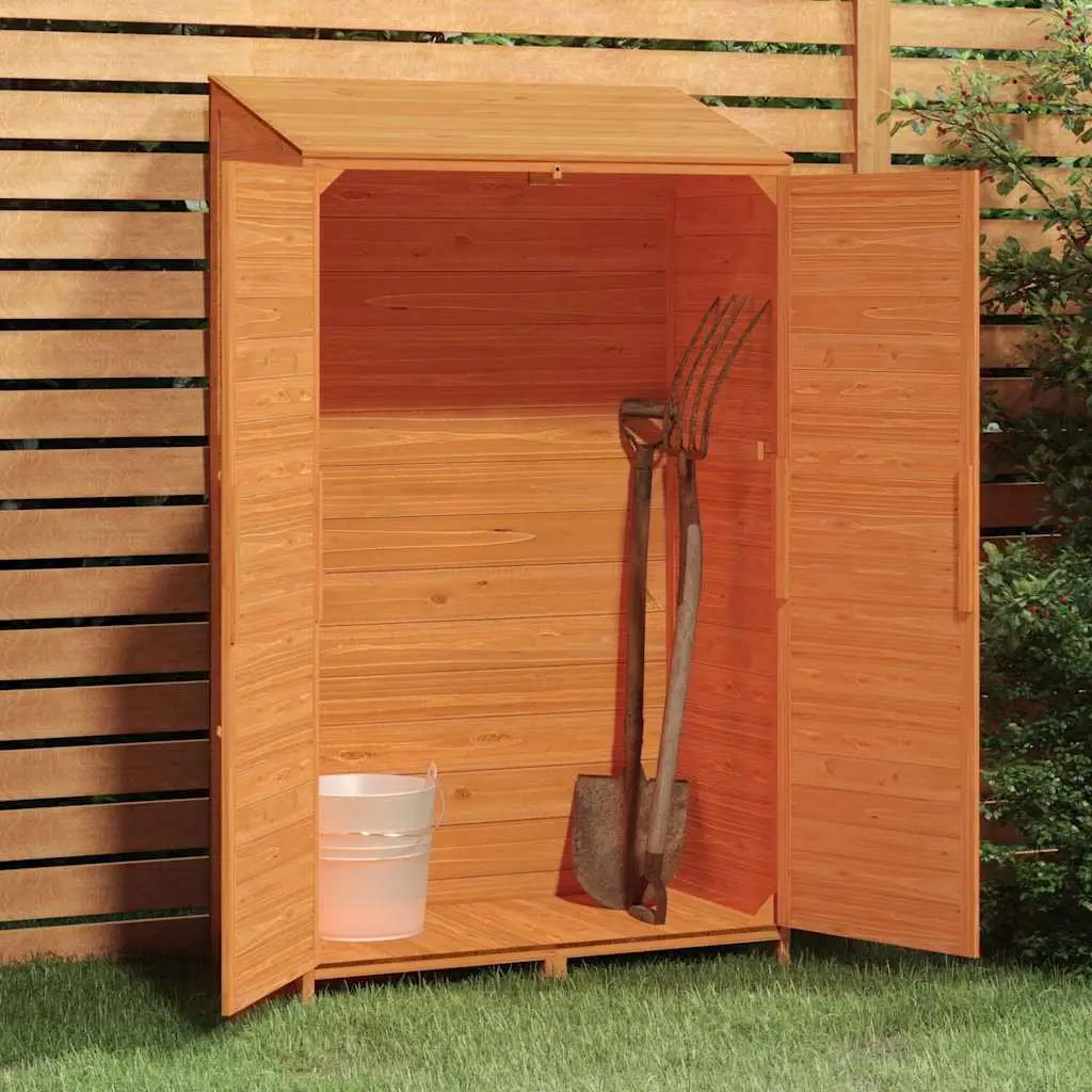 Garden Shed Outdoor Storage 102x52x174.5cm Brown Solid Fir Wood