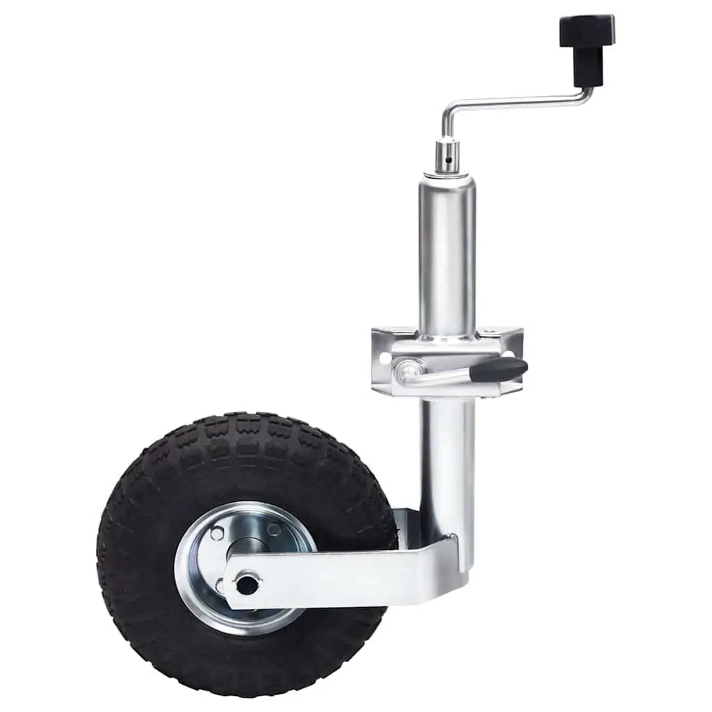 Jockey Wheel Trailer Stabiliser Support Adjustable Height 48mm Silver
