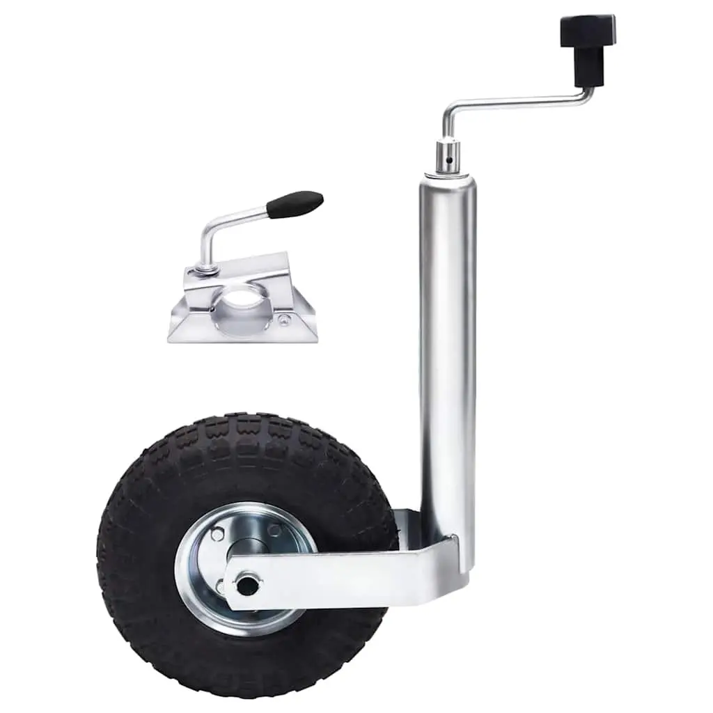 Jockey Wheel Trailer Stabiliser Support Adjustable Height 48mm Silver