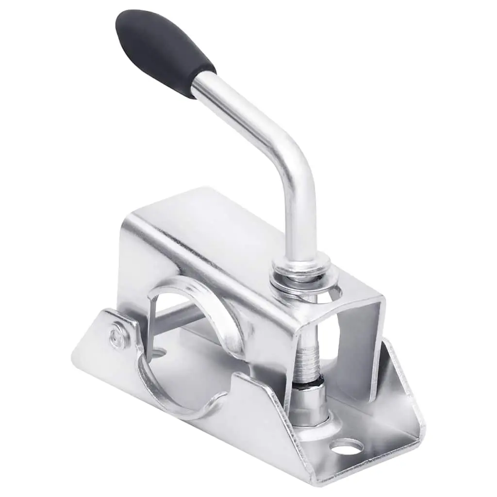 Jockey Wheel Trailer Stabiliser Support Adjustable Height 48mm Silver