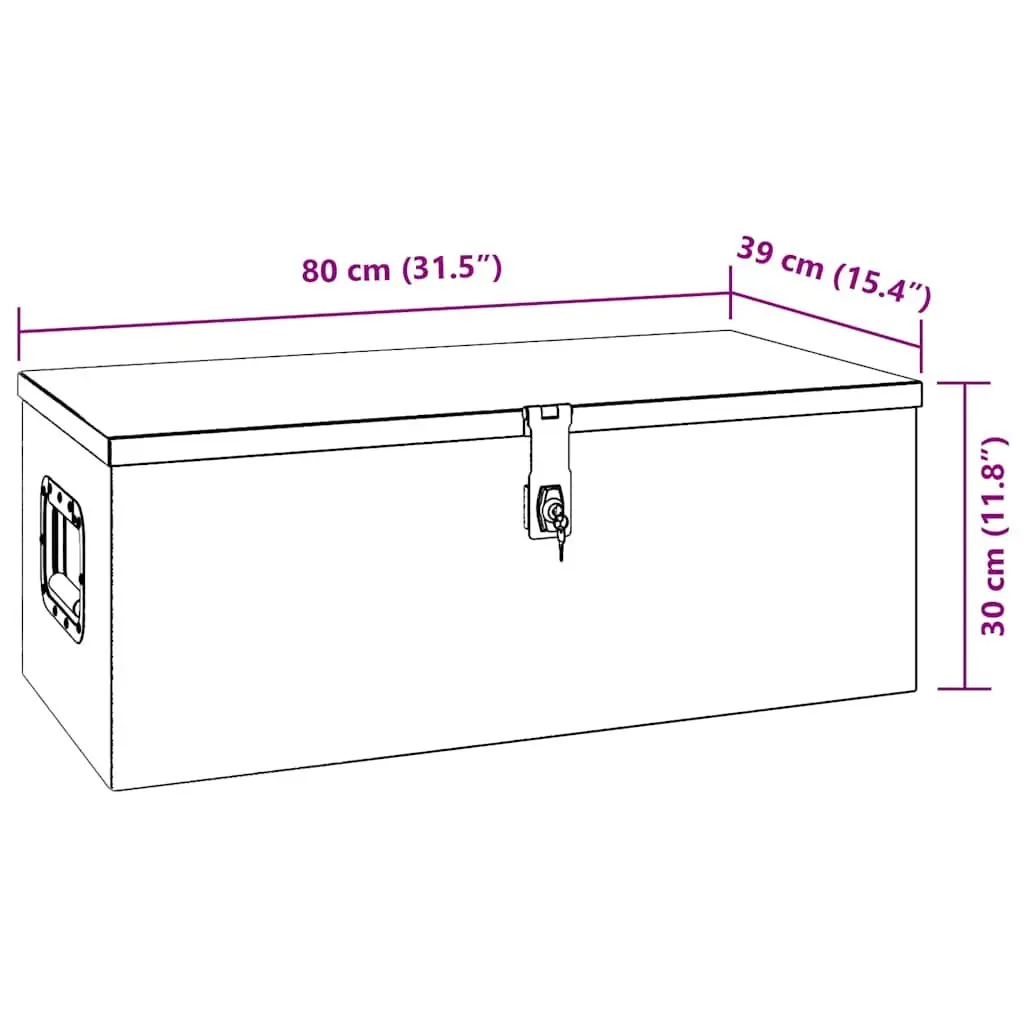 Storage Box Silver 80x39x30 cm Aluminium Tool Box