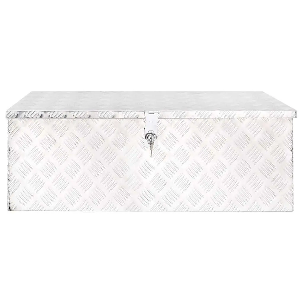 Storage Box Tool Organizer 90x47x33.5 cm Silver Aluminium