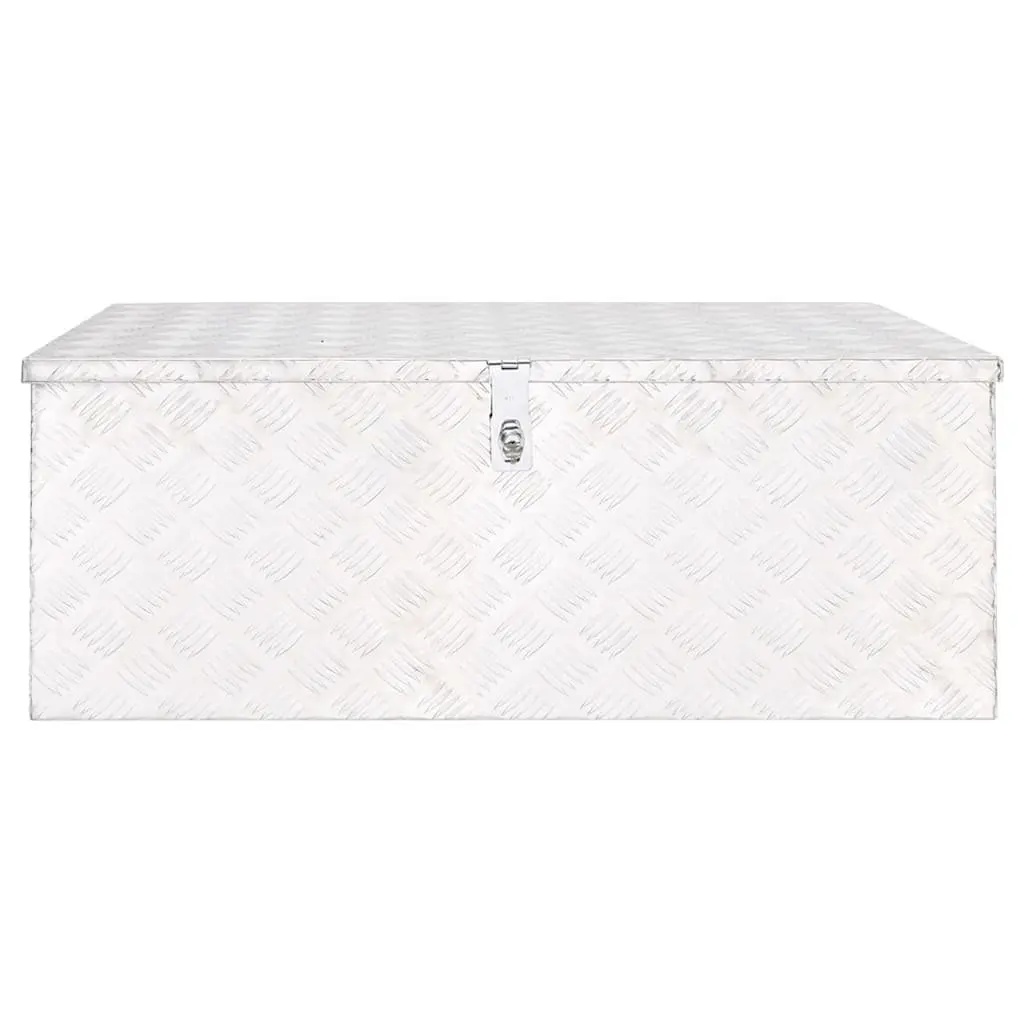 Aluminium Storage Box Tool Case 100x55x37cm Silver Lockable Portable Organiser