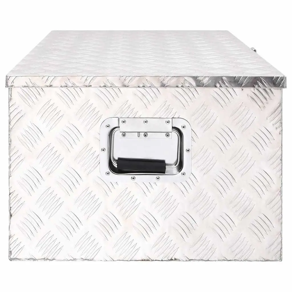 Aluminium Storage Box Tool Case 100x55x37cm Silver Lockable Portable Organiser