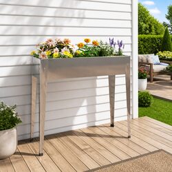 Reliable Garden Planter 100.5x40.5x90cm in Galvanised Steel