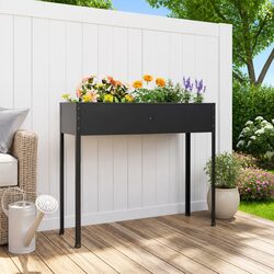 Reliable Anthracite Garden Planter for Outdoor Use