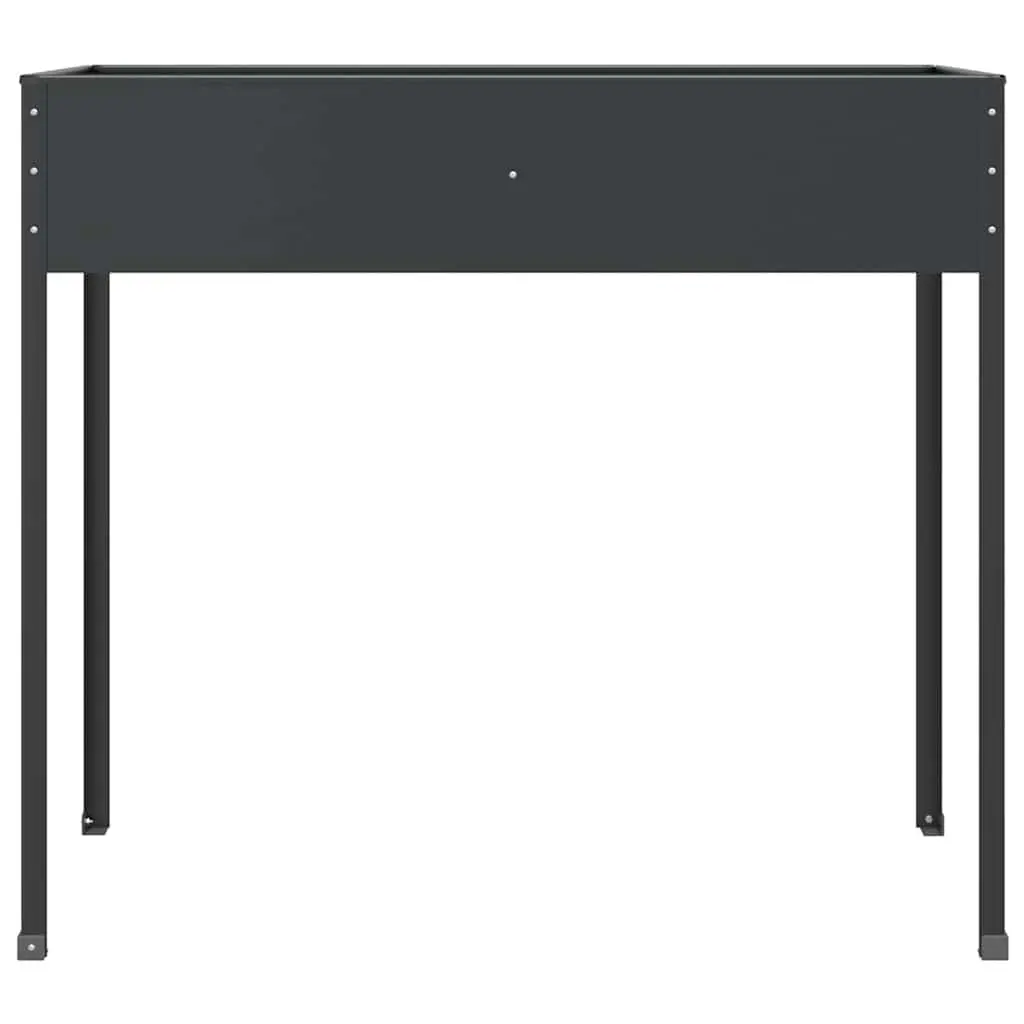 Garden Planter Raised Bed Anthracite High Feet Outdoor Pots for Flowers and Vegetables 100.5 x 40.5 x 90 cm