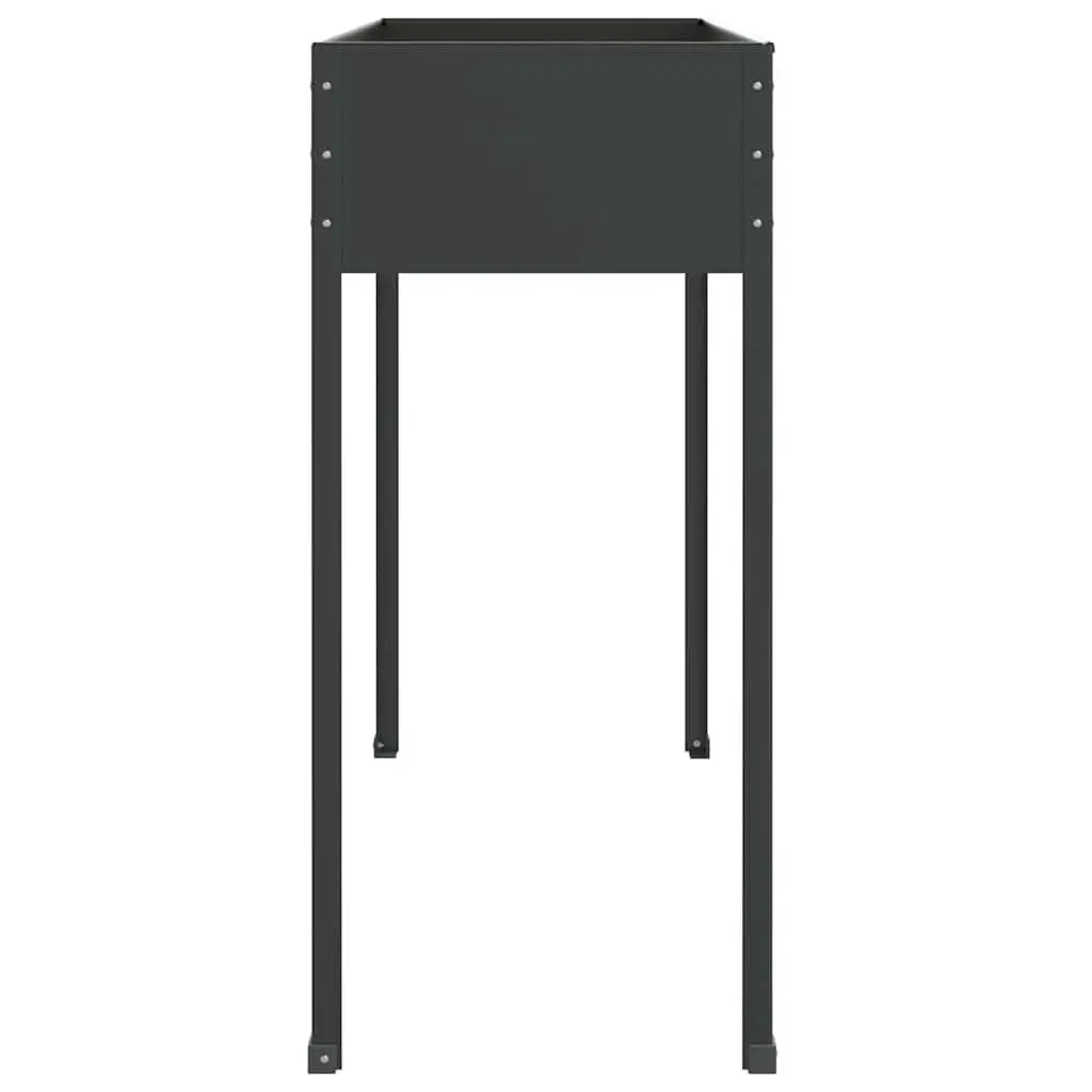 Garden Planter Raised Bed Anthracite High Feet Outdoor Pots for Flowers and Vegetables 100.5 x 40.5 x 90 cm