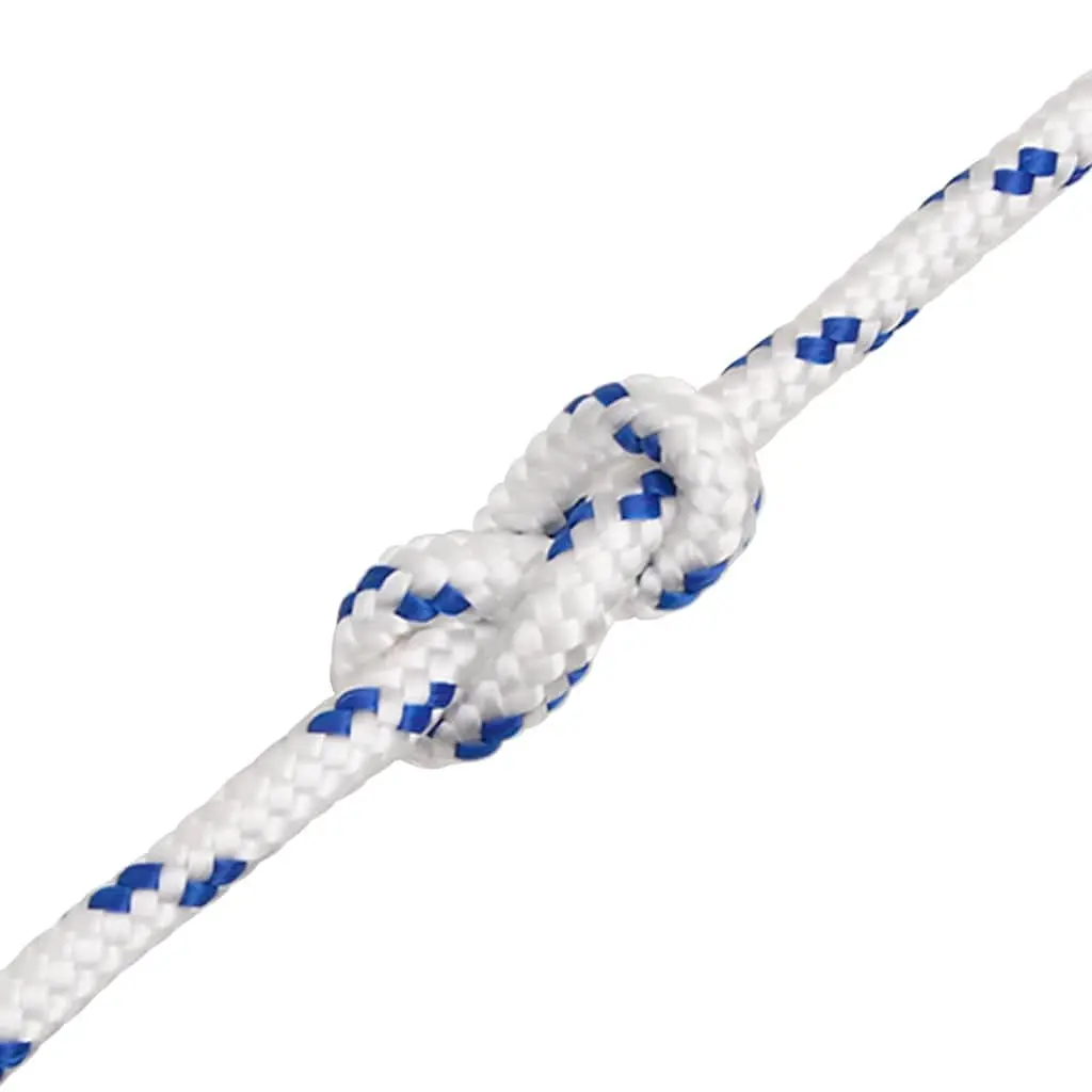Boat Rope Polypropylene Braided 8mm 25m White Marine Sailing Dock Line