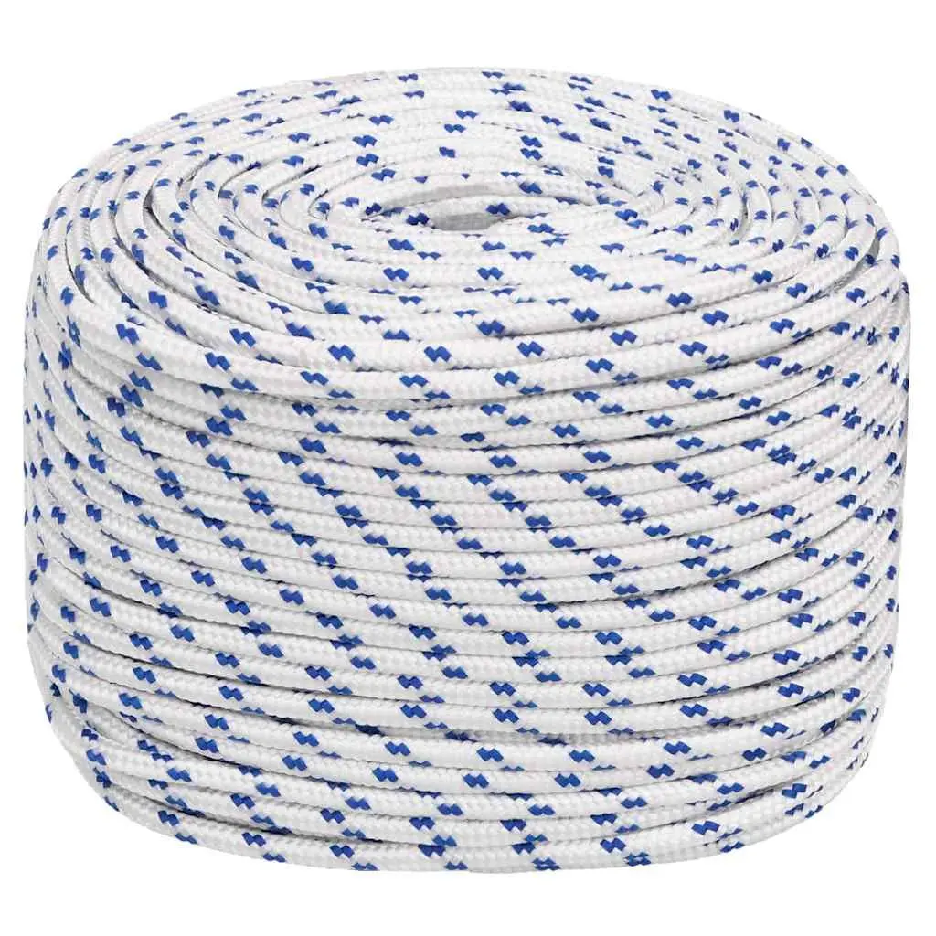 Boat Rope 10mm 100m White Polypropylene Braided Marine Rope