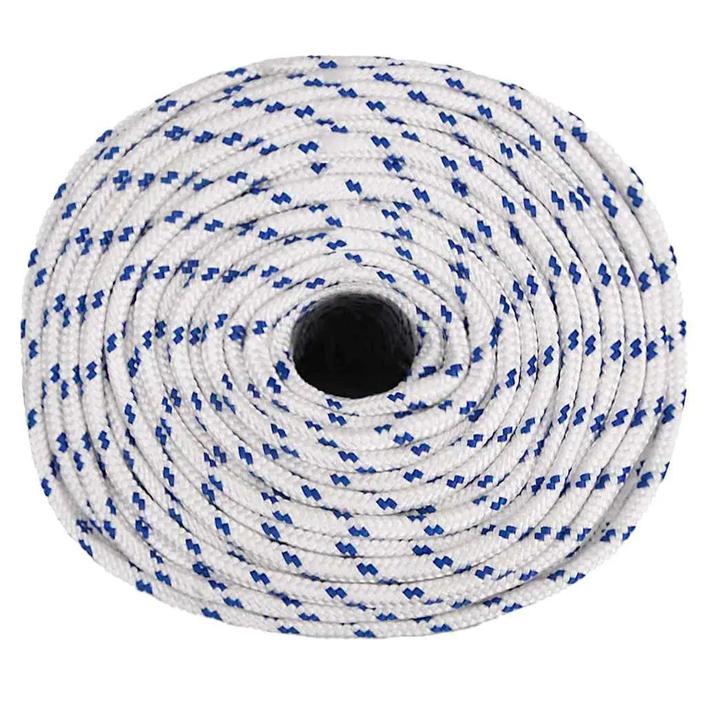 Boat Rope 10mm 100m White Polypropylene Braided Marine Rope