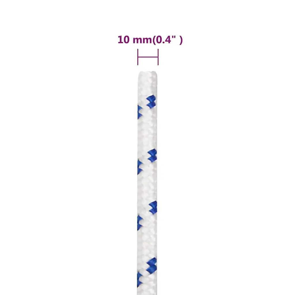 Boat Rope 10mm 100m White Polypropylene Braided Marine Rope