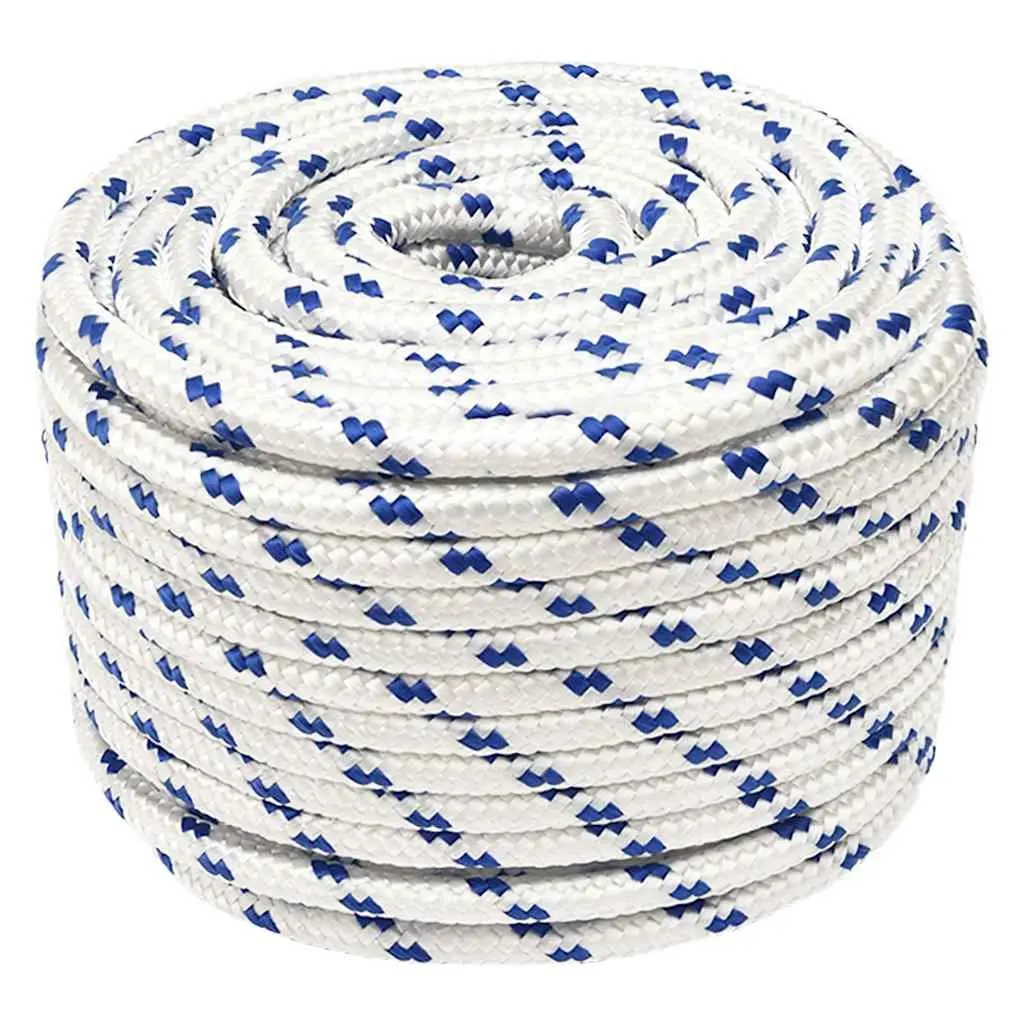 Marine Rope White 12mm 25m Polypropylene Braided for Sailing Boating Docking