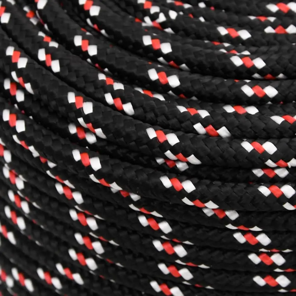 Marine Rope Black 10mm 100m Polypropylene Braided for Sailing Boating Yachting Rigging Dock Line