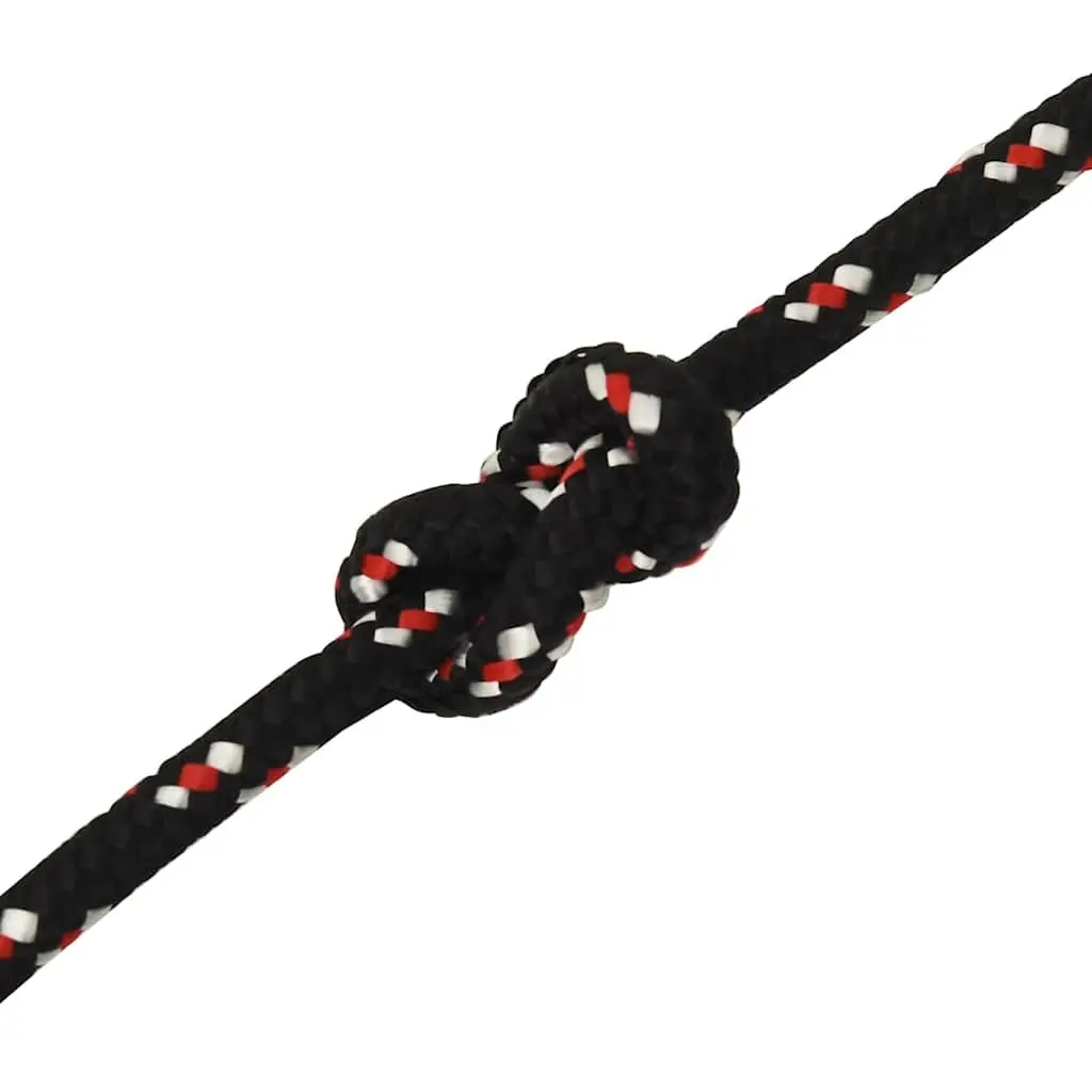 Boat Rope Polypropylene Marine Braided Dock Line 12mm 25m Black