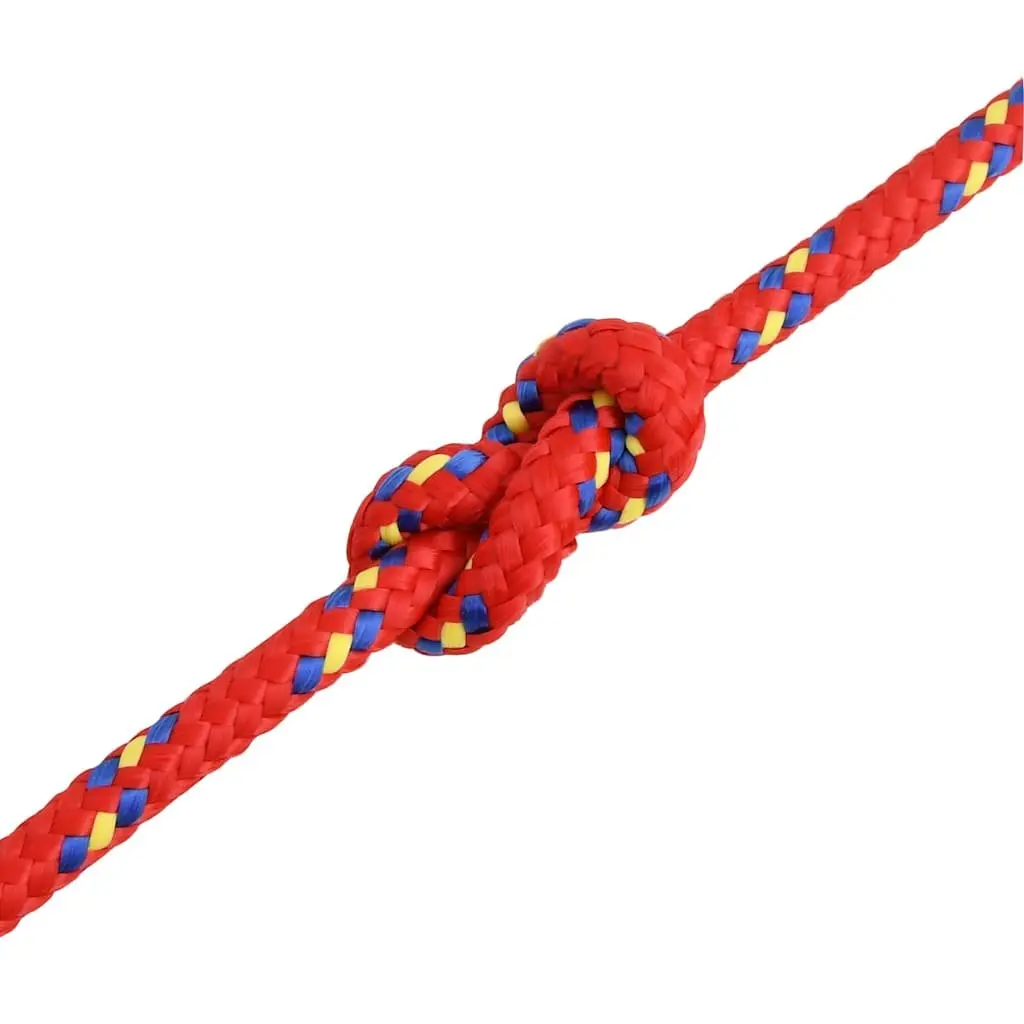 Boat Rope 8mm 25m Red Polypropylene Marine Sailing Dock Line