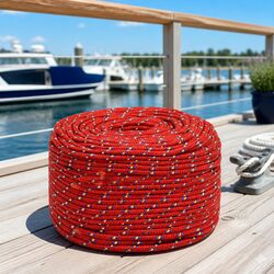 Boat Rope Red 10mm 25m Polypropylene Marine Dock Line Sailing Rigging Coil
