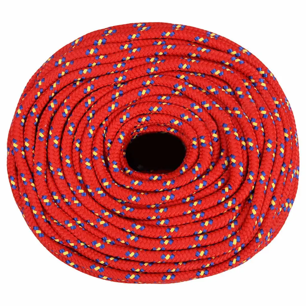 Boat Rope Polypropylene 10mm 25m Red Marine Dock Line Sailing Rigging